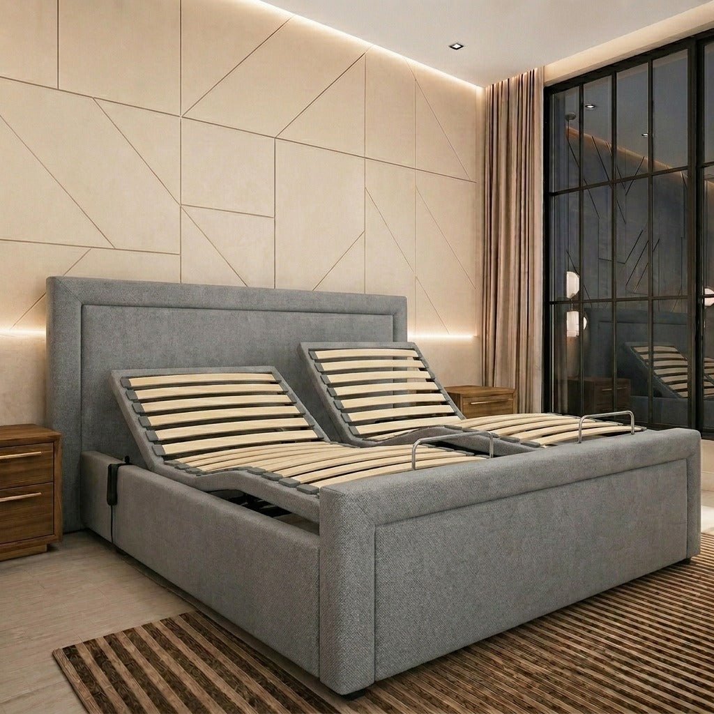 Grey recliner bed with no mattress