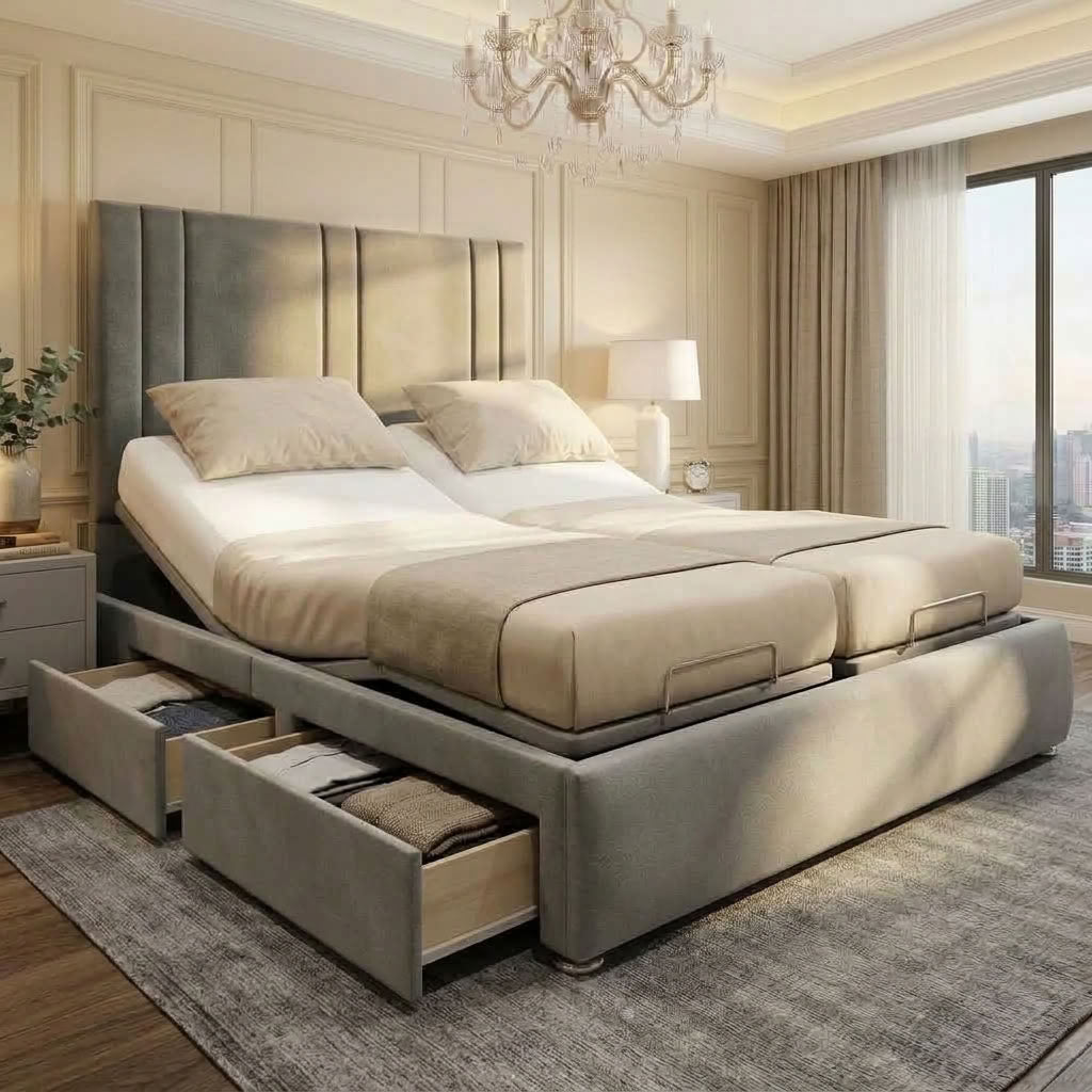 Dreamnap Sapphire Electric Adjustable Bed with Drawer Storage