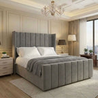 Cavendish Grey Upholstered Ottoman Storage Bed