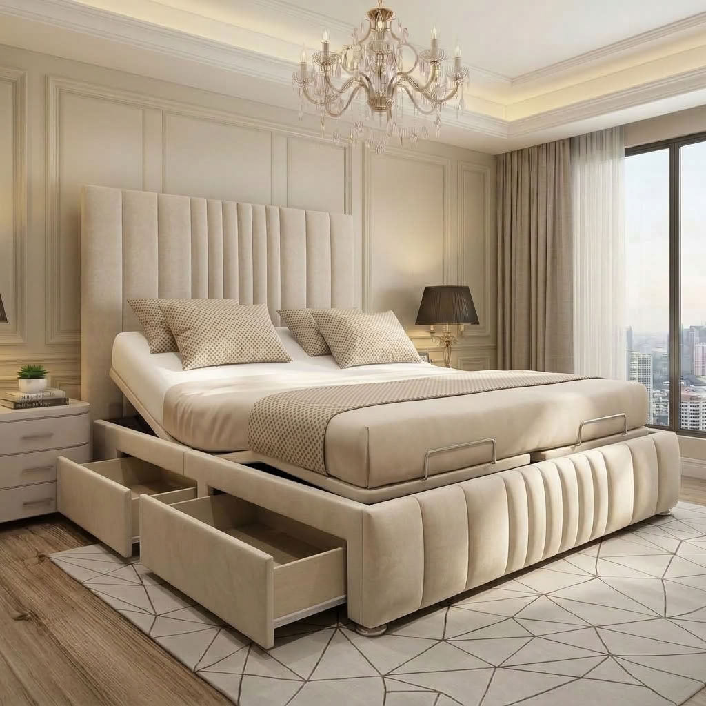 Dreamnap Manhattan Electric Adjustable Bed with Drawer Storage