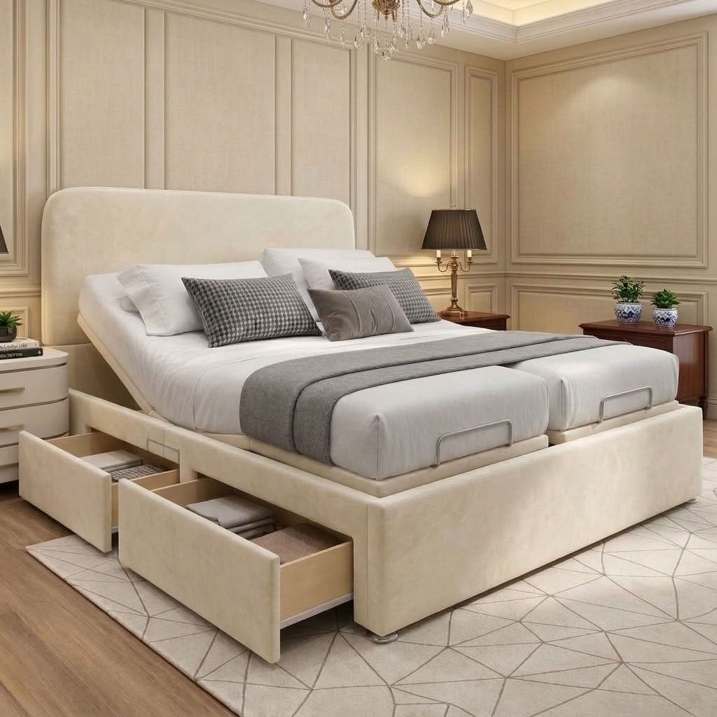 Dreamnap Sayani Electric Adjustable Bed with Drawer Storage